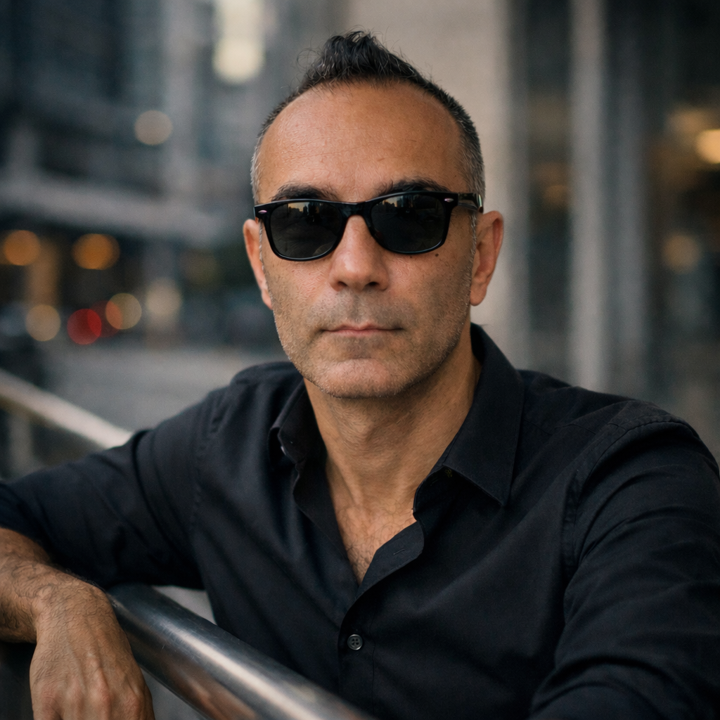 Ultra realistic luxury street portrait MAN